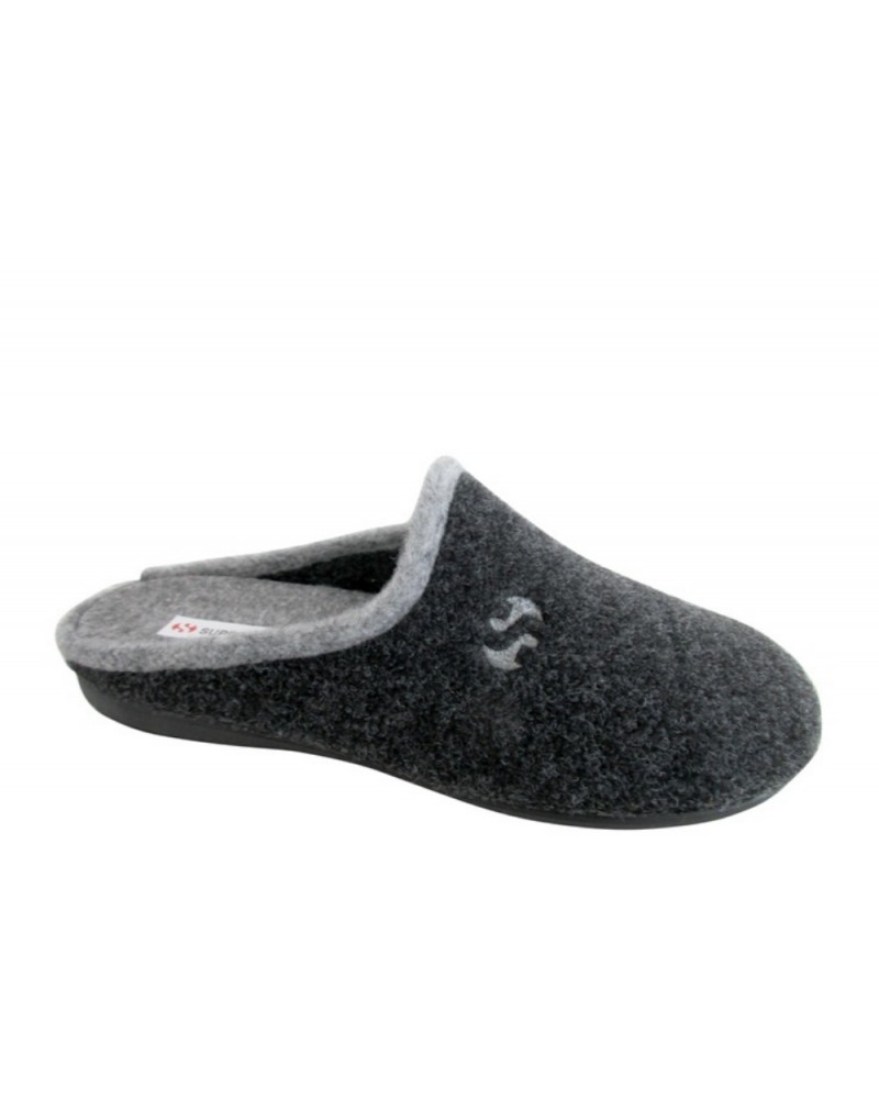 Pantofole Superga S10S225 in caldo panno grigio